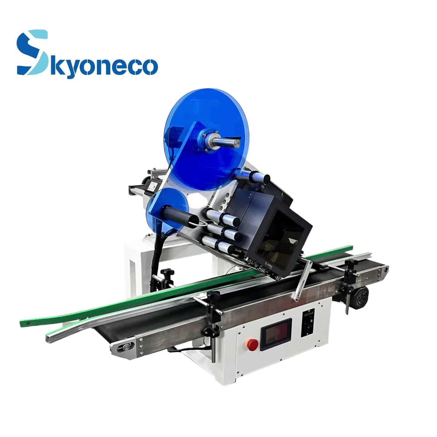 SKYONE-870ZP-P Automatic Bag Plane Desktop Labeling Machine with Printer Flat Surface