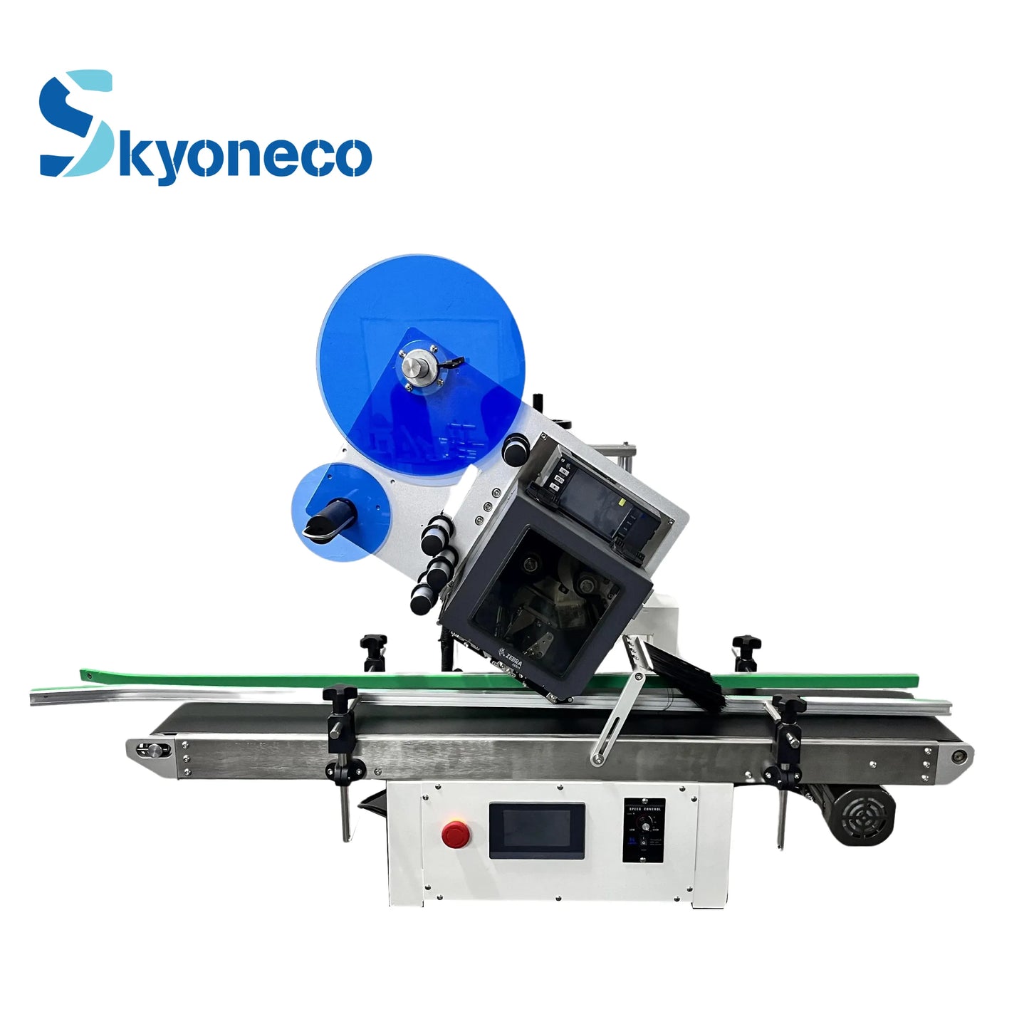 SKYONE-870ZP-P Automatic Bag Plane Desktop Labeling Machine with Printer Flat Surface
