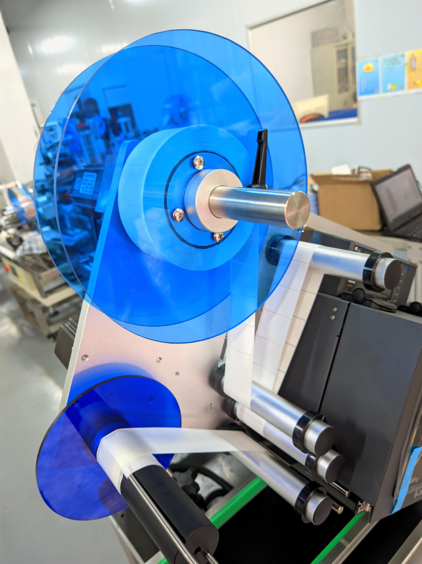 SKYONE-870ZP-P Automatic Bag Plane Desktop Labeling Machine with Printer Flat Surface